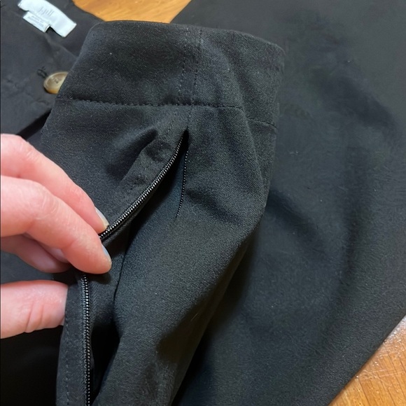 J. Jill Black Wide Leg Mid-Rise Dress Pants Size 12 Career Staple Minimalist - Picture 6 of 13